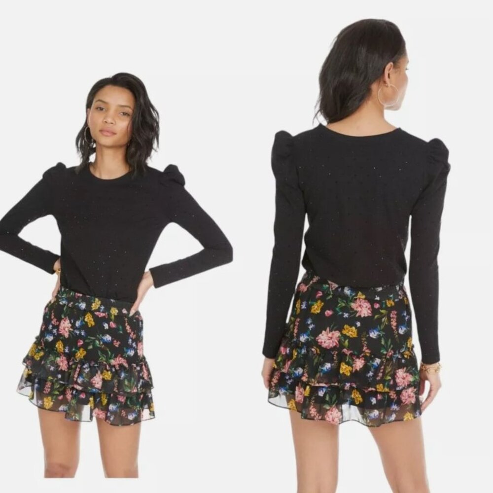 NWT Generation Love Josephine Crystal Embellished Sweater Black M